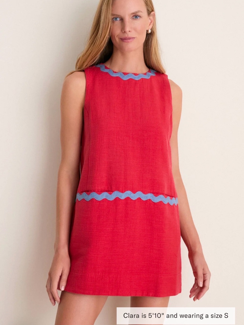 Tuckernuck Cherry Ric Rac Corby shift dress
